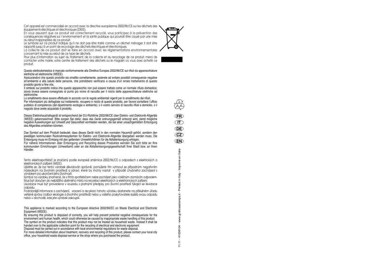 Candy GO4 1272D__L1-S User Manual | Page 41 / 41