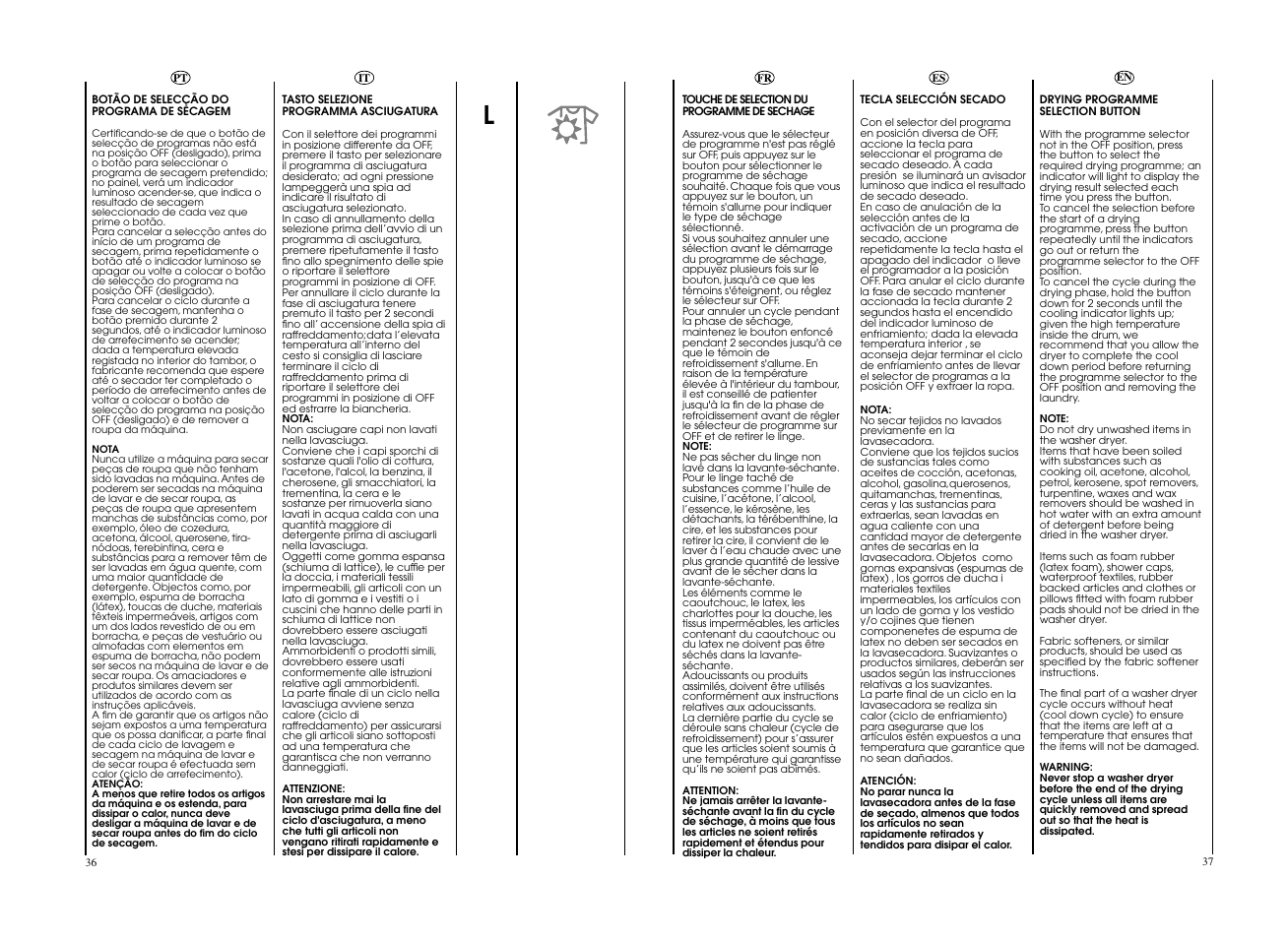 Candy EVOW 4964L-S User Manual | Page 19 / 57
