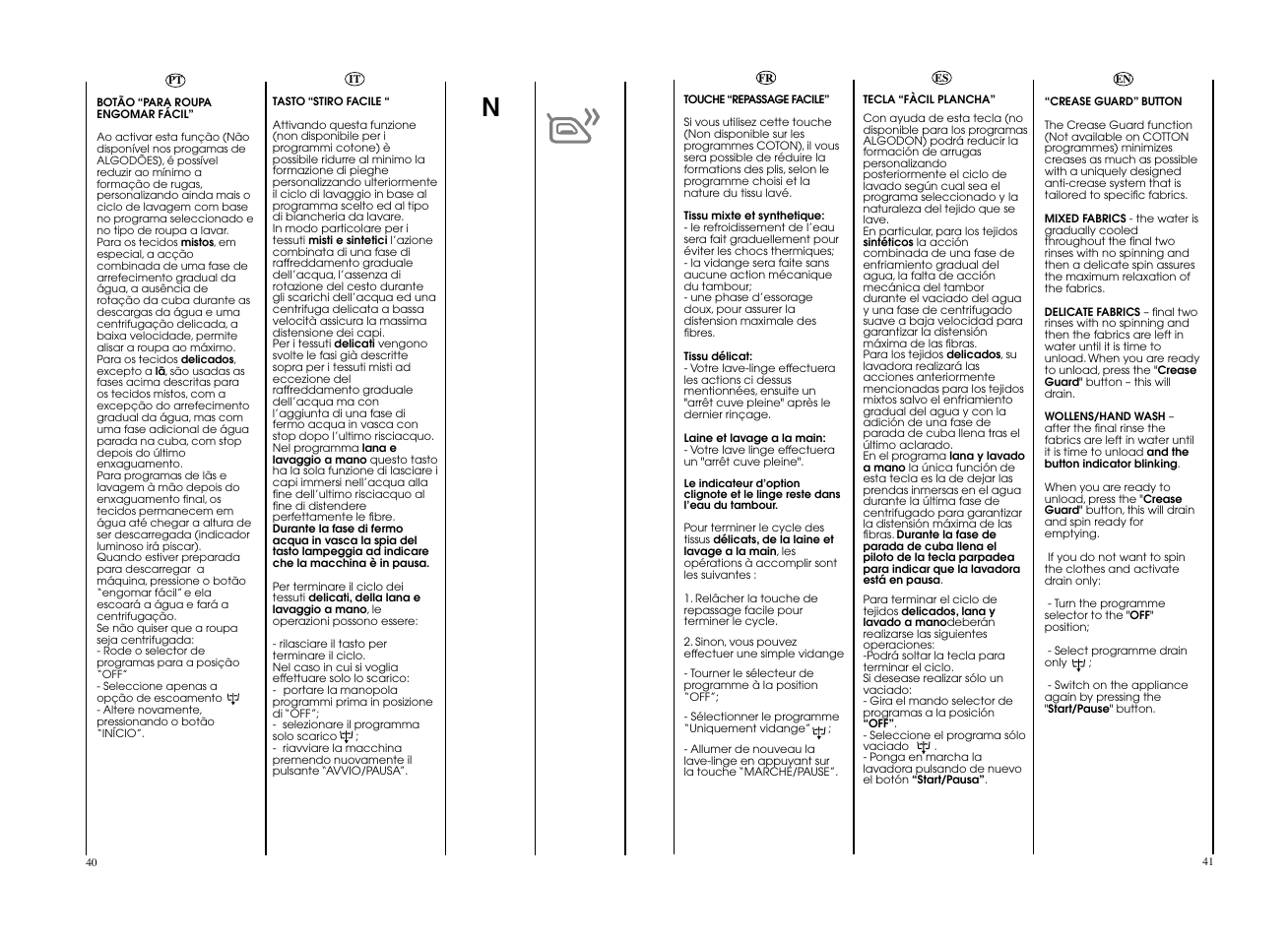Candy EVOW 4964L-S User Manual | Page 21 / 57