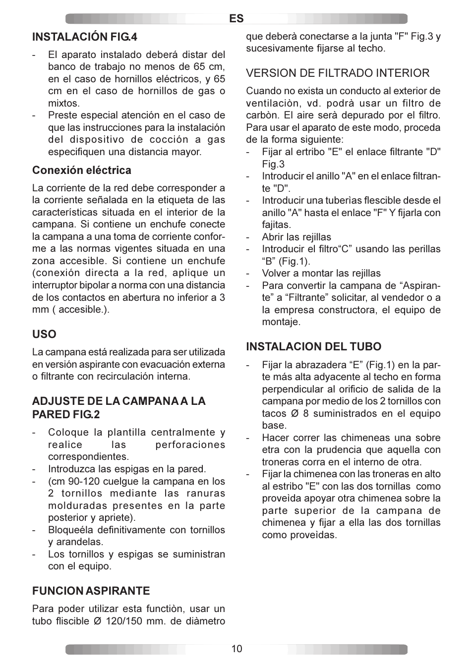 Candy CA CMD 99 X User Manual | Page 10 / 20