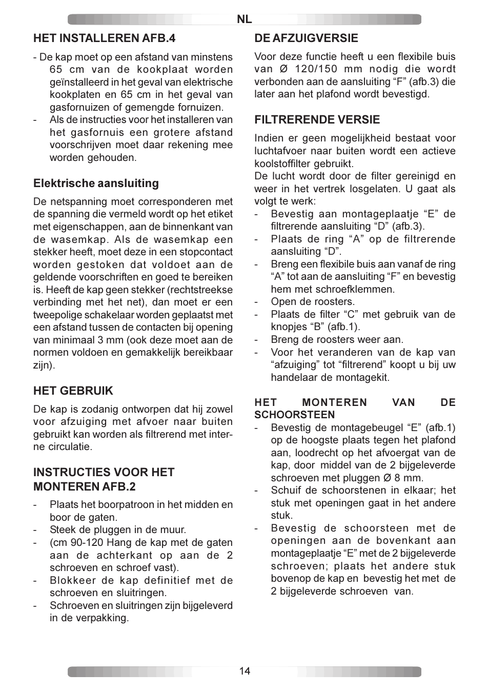 Candy CA CMD 99 X User Manual | Page 14 / 20