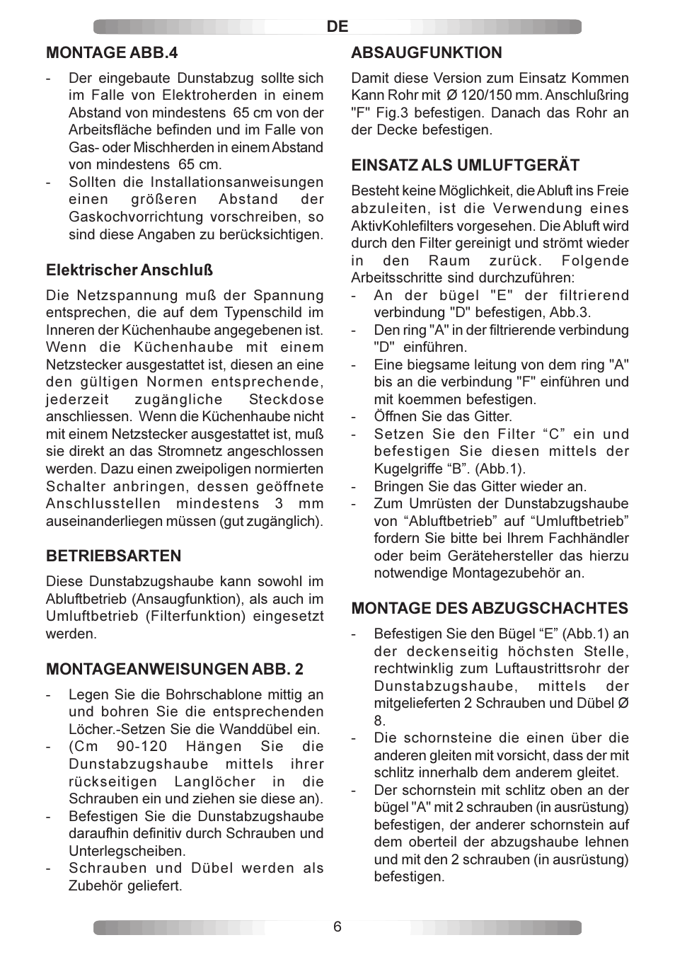 Candy CA CMD 99 X User Manual | Page 6 / 20