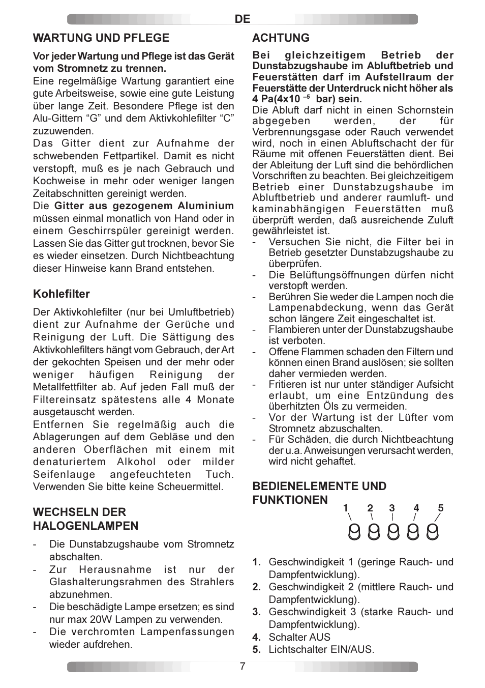 Candy CA CMD 99 X User Manual | Page 7 / 20