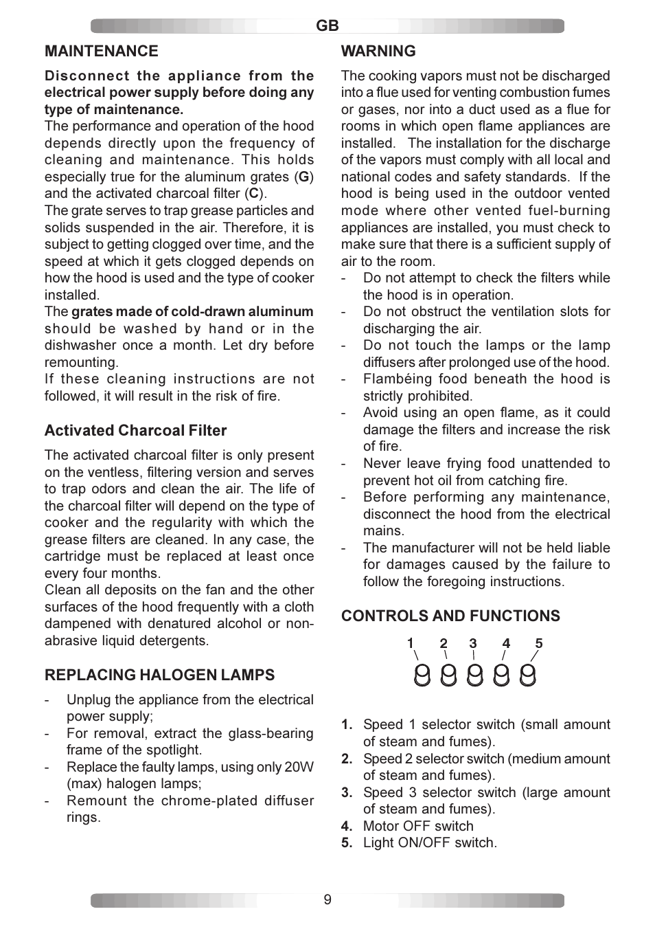 Candy CA CMD 99 X User Manual | Page 9 / 20