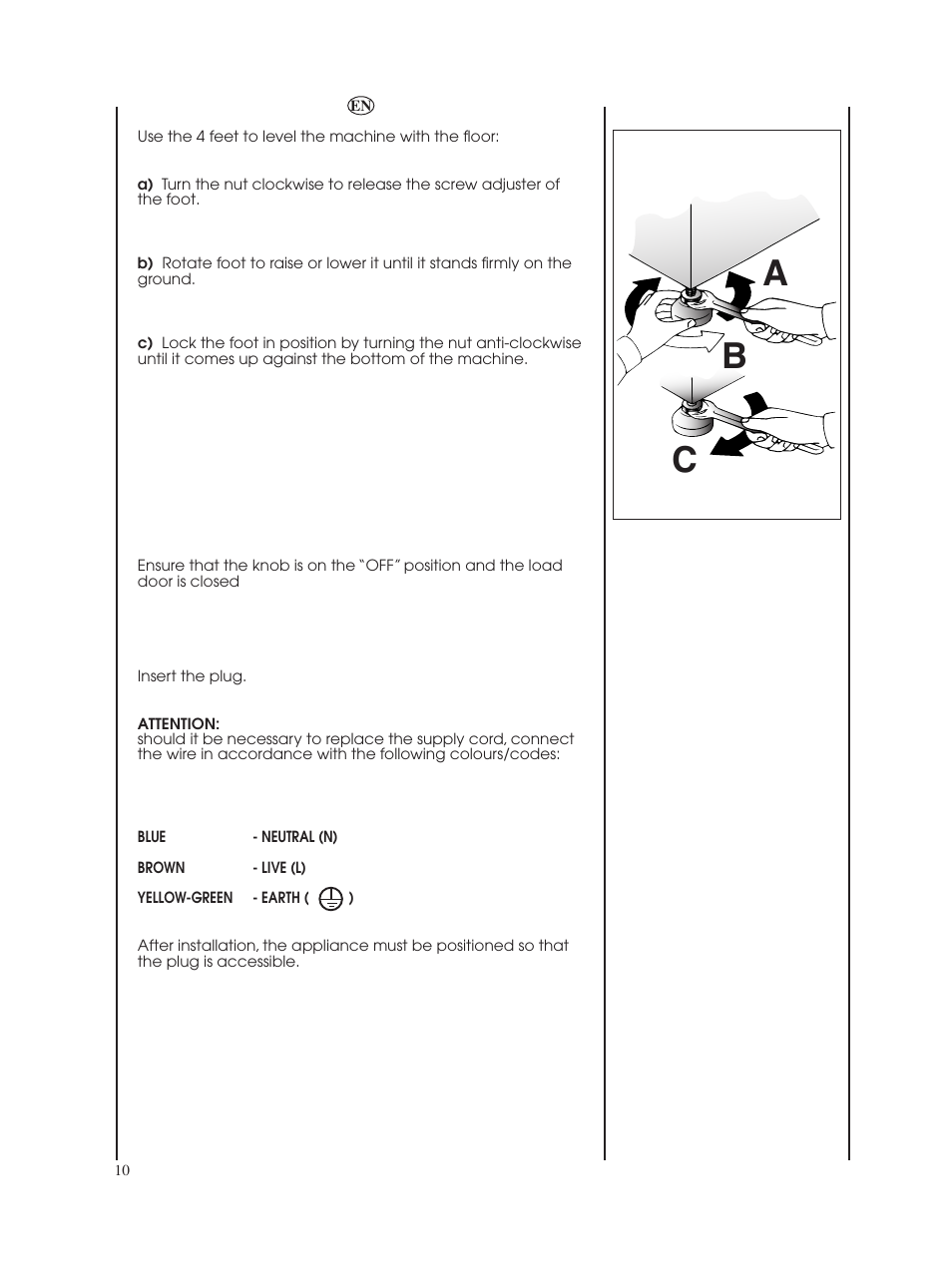Ab c | Candy GO W485D-UK User Manual | Page 10 / 40