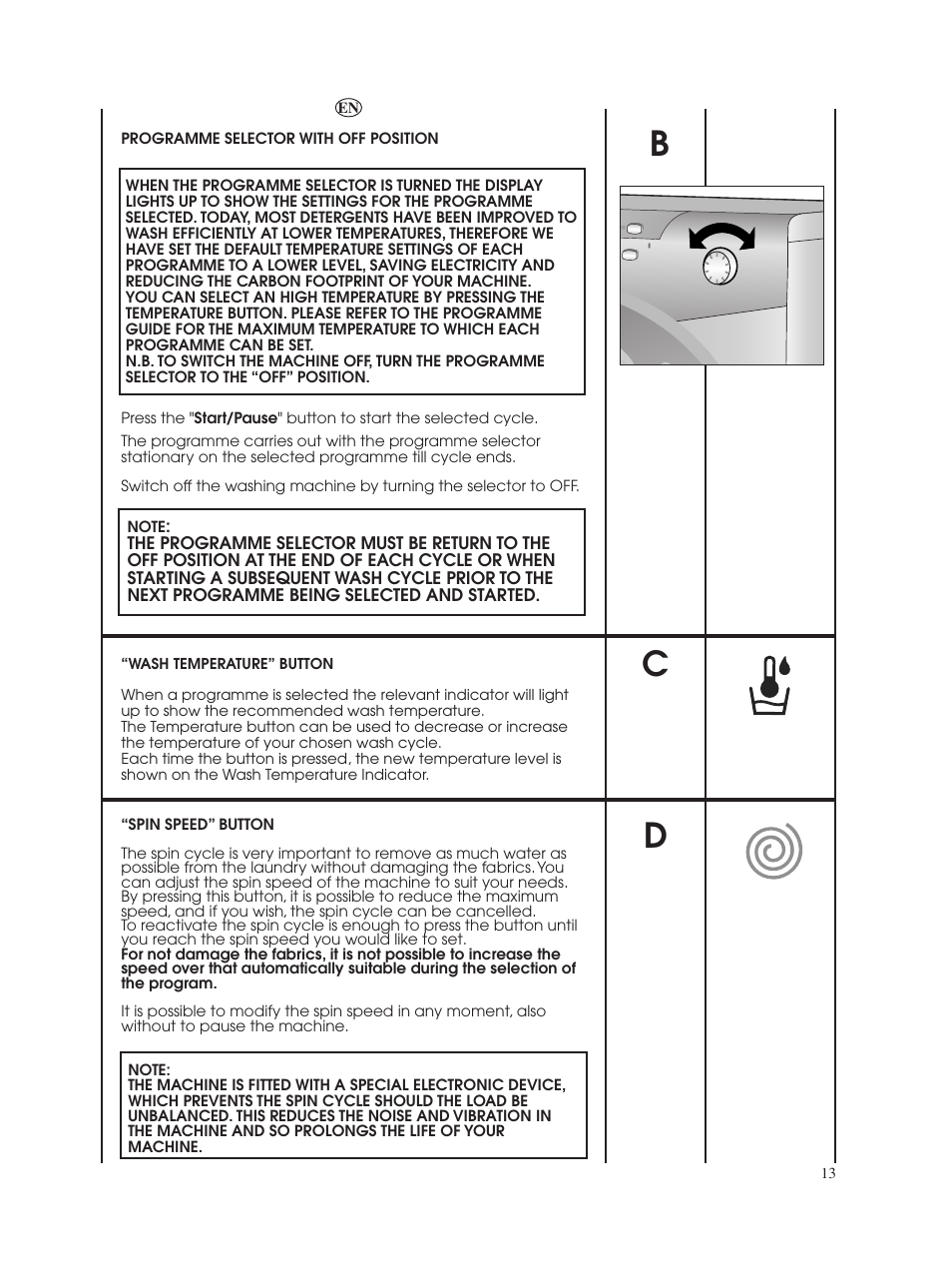 Candy GO W485D-UK User Manual | Page 13 / 40