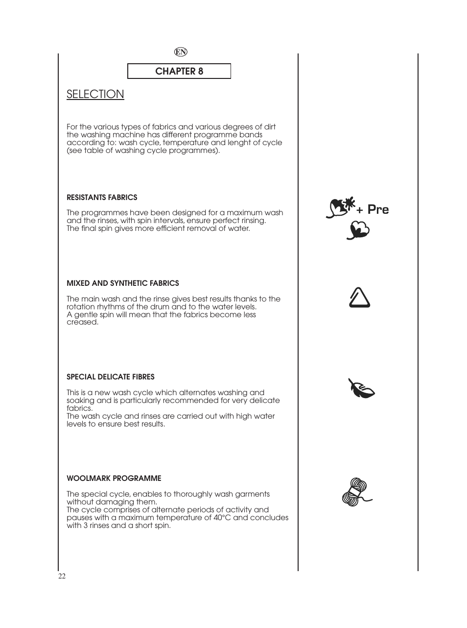 Selection | Candy GO W485D-UK User Manual | Page 22 / 40