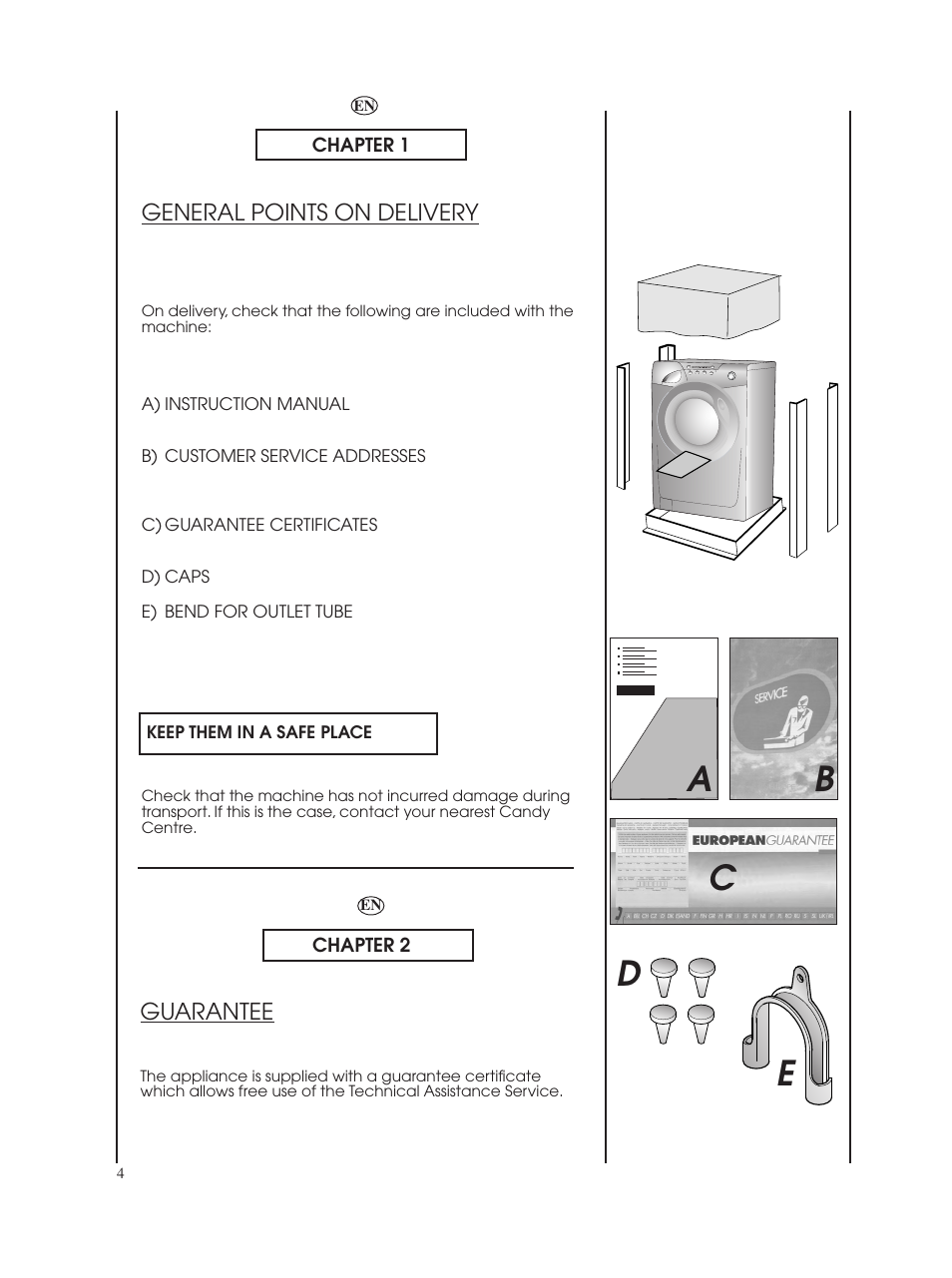 Ea b c d | Candy GO W485D-UK User Manual | Page 4 / 40