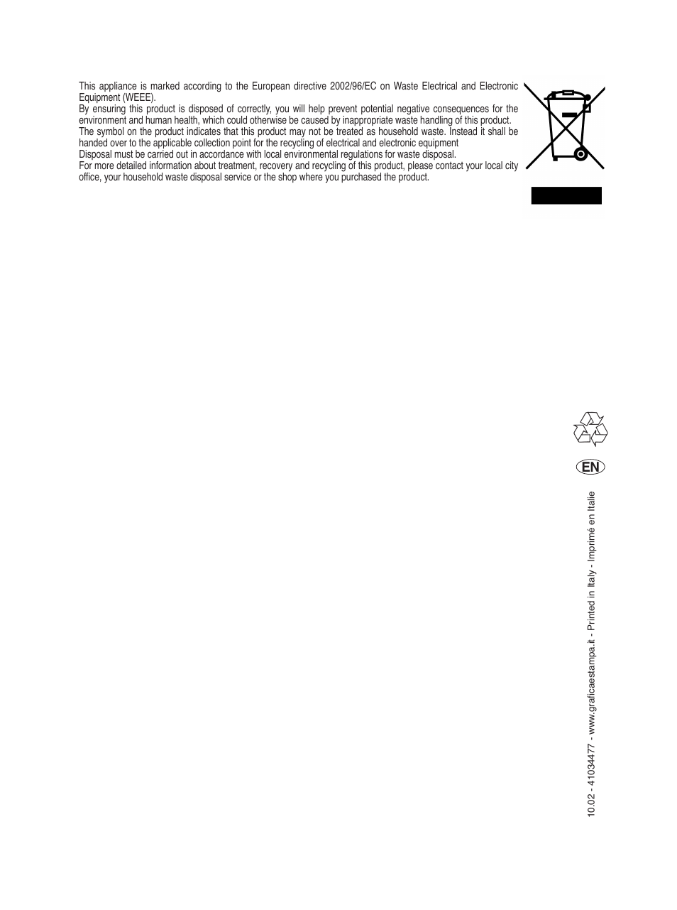 Candy GO W485D-UK User Manual | Page 40 / 40