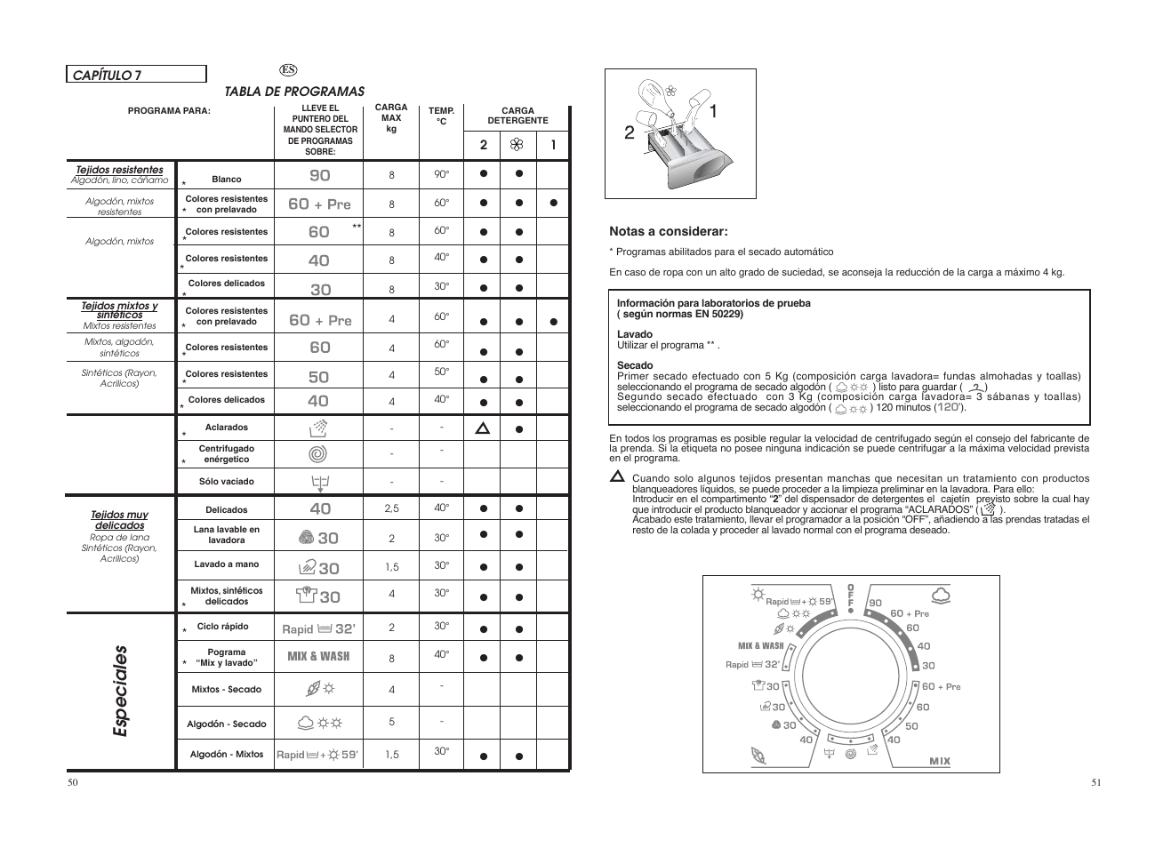 Especiales | Candy GO W1458-37S User Manual | Page 26 / 49