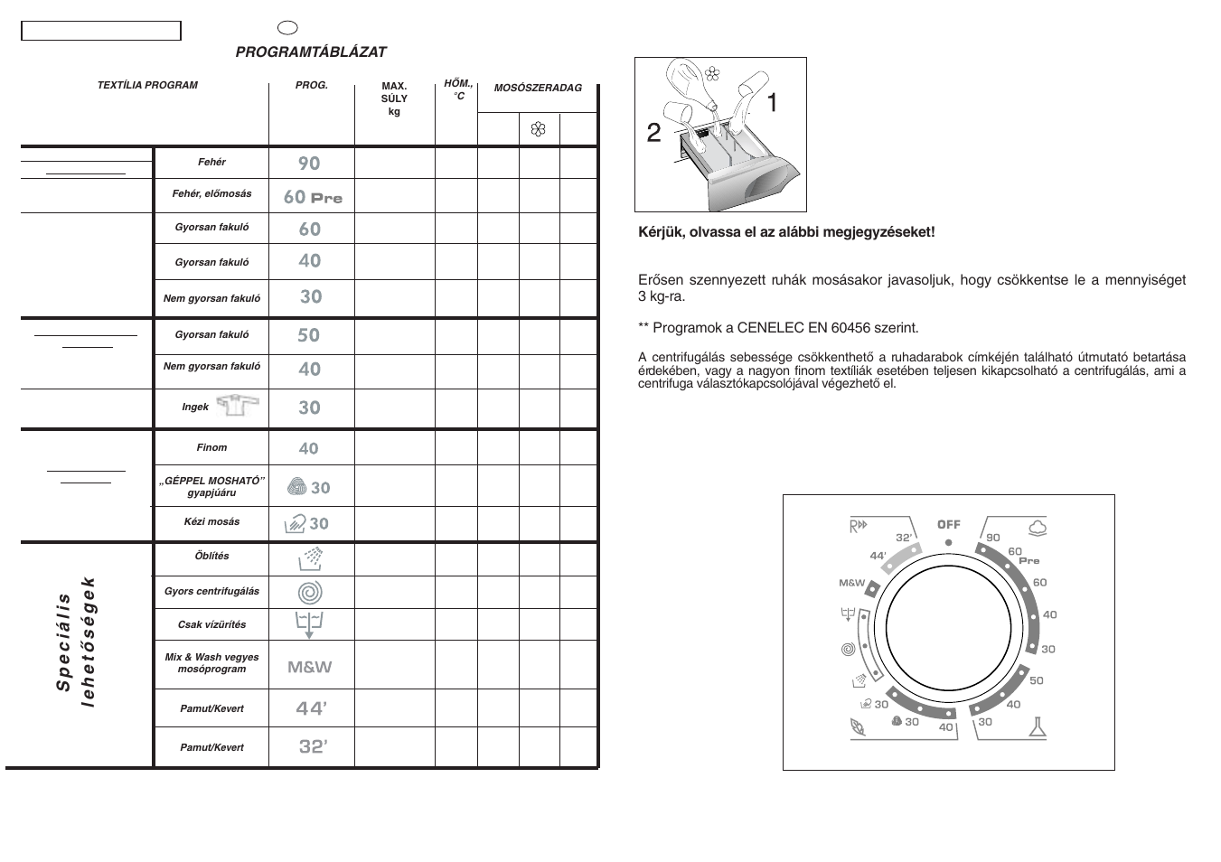 Speciális lehetœségek | Candy GO4 126DF__1-16S User Manual | Page 21 / 41