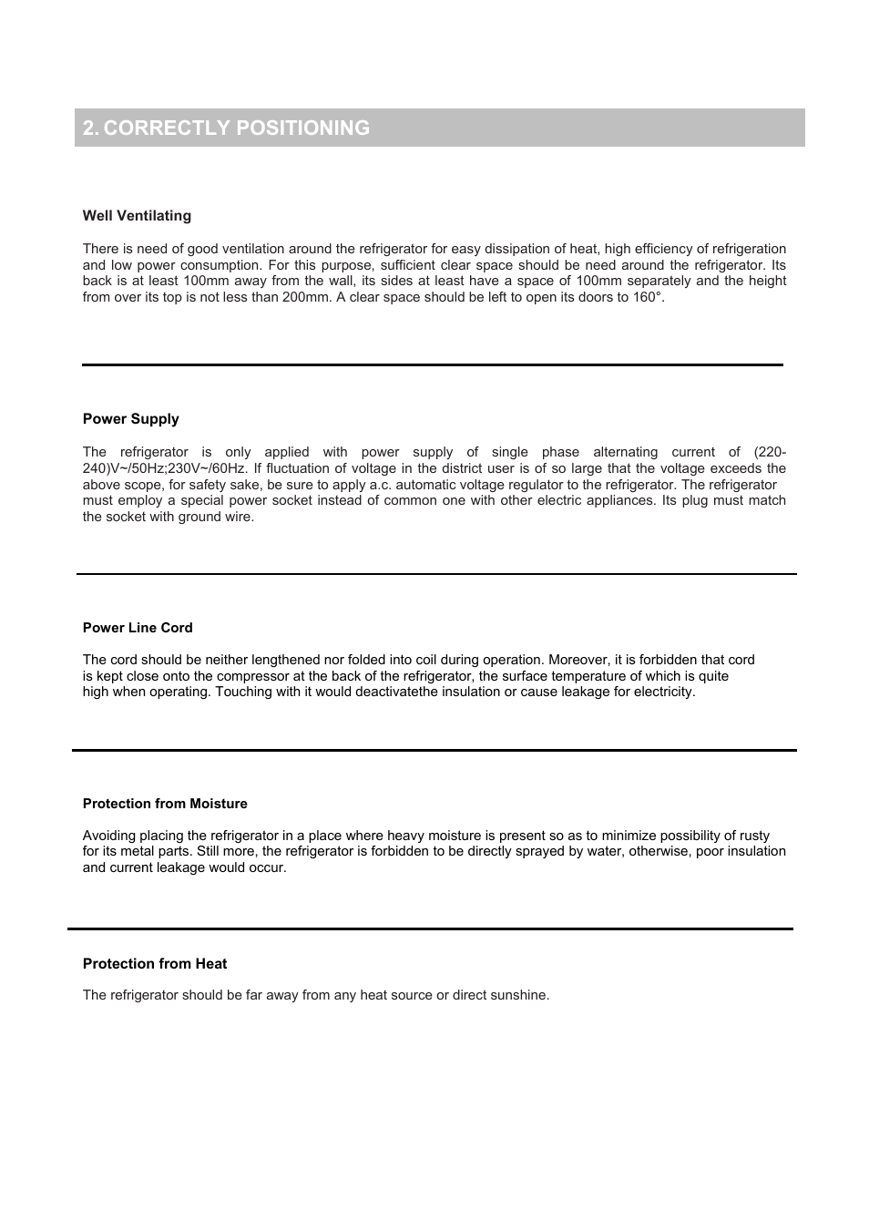 Correctly positioning | Candy CFO 2460 E User Manual | Page 12 / 151
