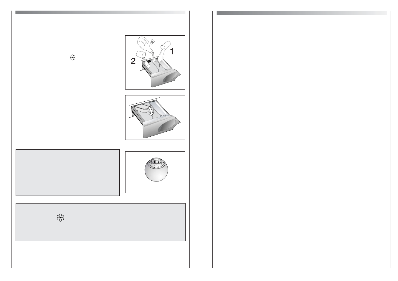 Detergent drawer, Detergents, washing aids and amounts to use | Candy GO 914-49 User Manual | Page 9 / 17