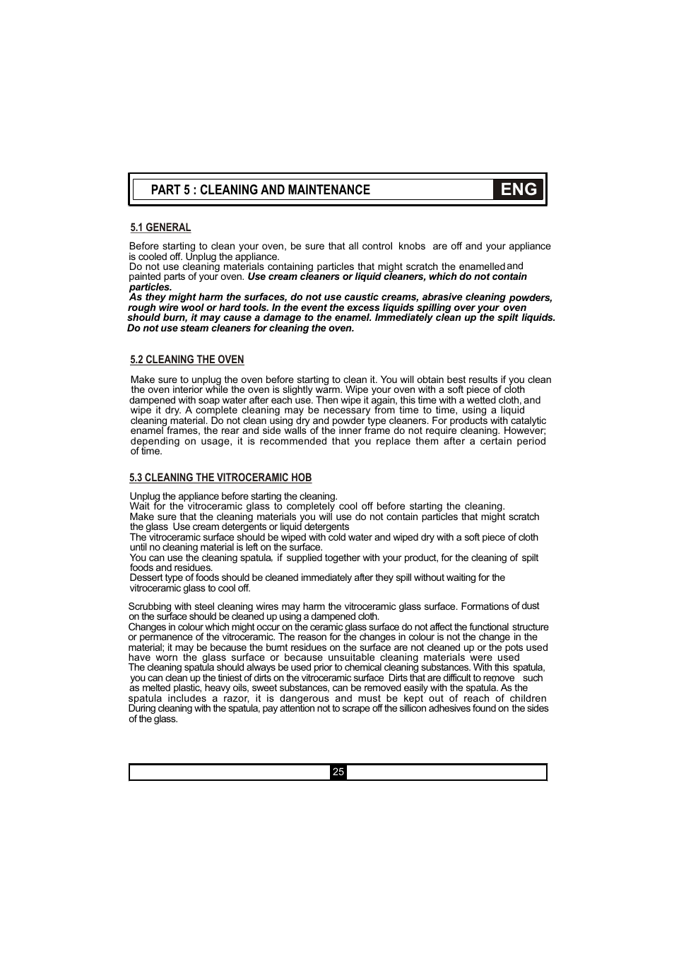 Part 5 : cleaning and maintenance | Candy PVU 647 X User Manual | Page 27 / 123