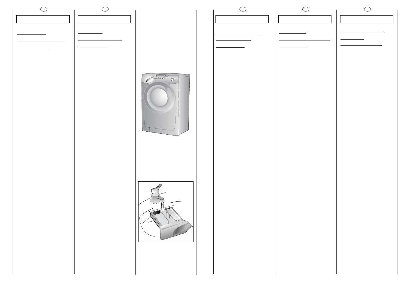 Pulizia e manutenzione ordinaria, Reinigung und allgemeine wartung, Cleaning and routine maintenance | Limpieza y mantenimiento ordinario, Limpeza e manutenção da maquina | Candy GO 6120D-37 User Manual | Page 35 / 41