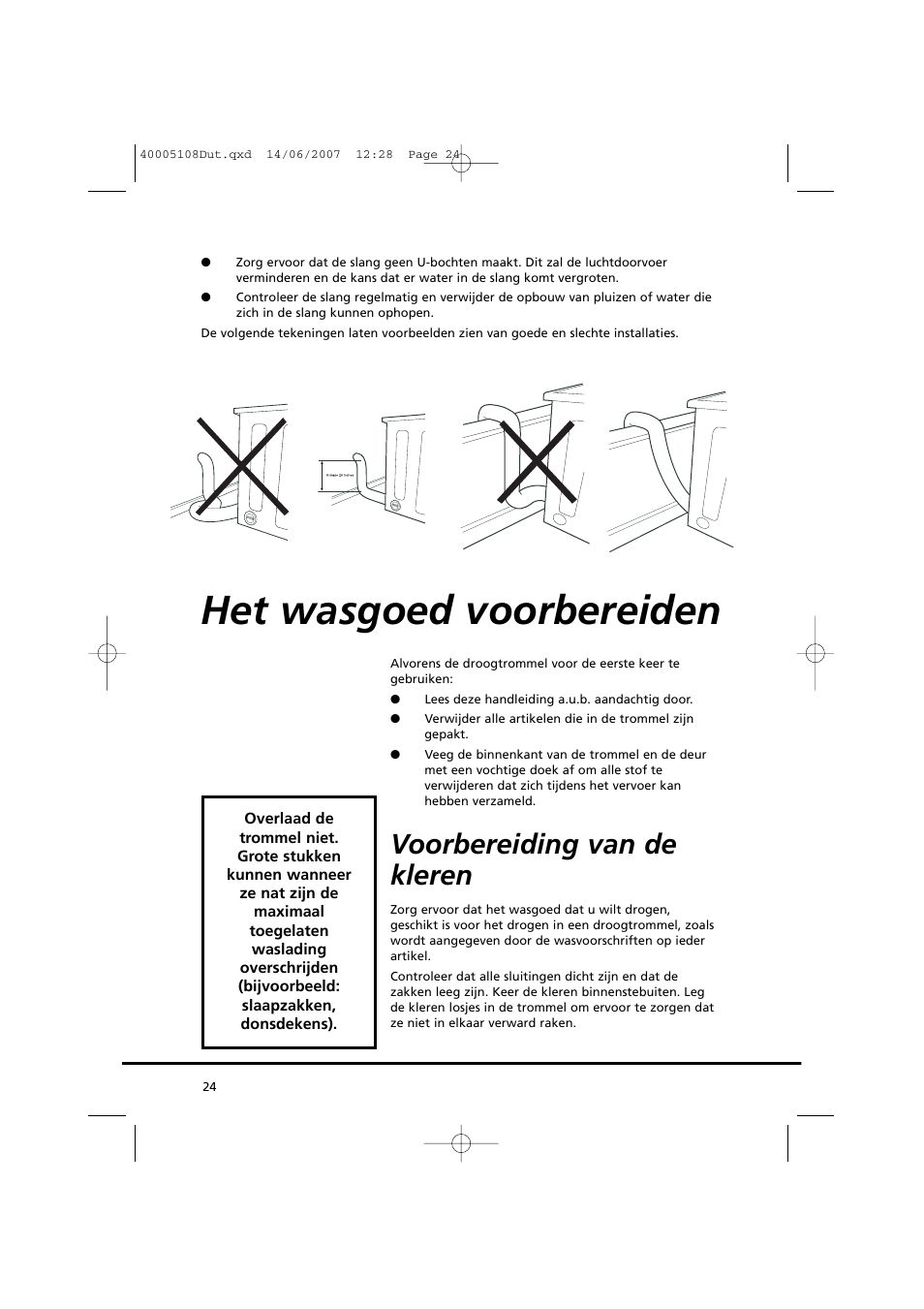 Het wasgoed voorbereiden, Voorbereiding van de kleren | Candy GO DV38-14S User Manual | Page 24 / 98