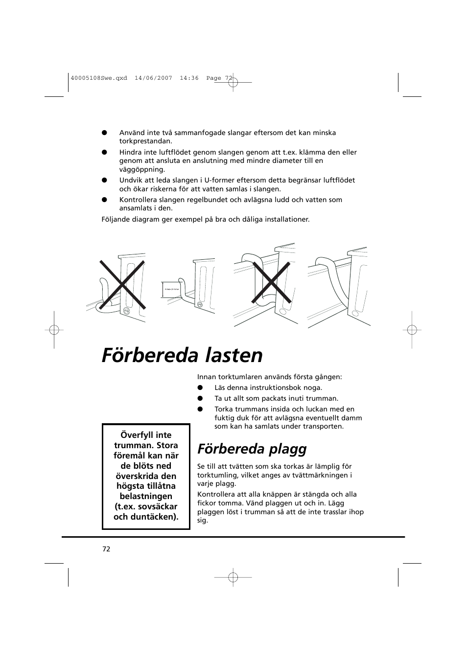 Förbereda lasten, Förbereda plagg | Candy GO DV38-14S User Manual | Page 72 / 98