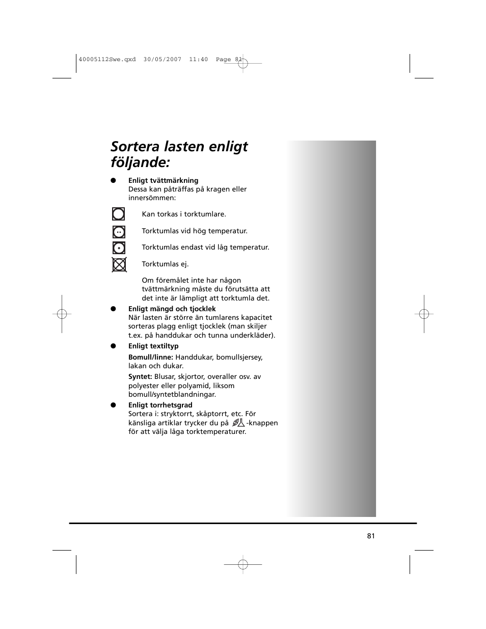 Sortera lasten enligt följande | Candy GO DC 38T-86S User Manual | Page 81 / 92