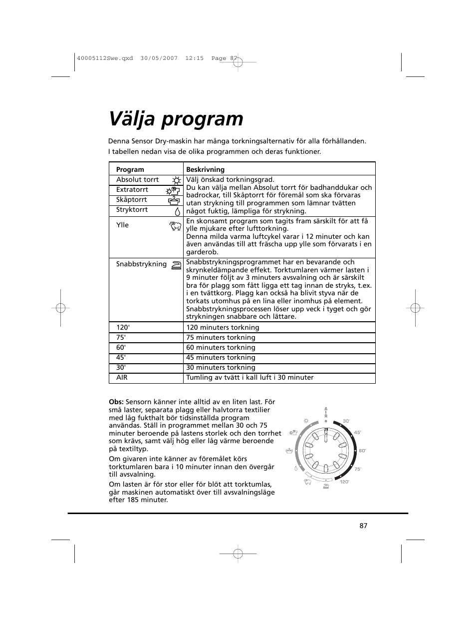 Välja program | Candy GO DC 38T-86S User Manual | Page 87 / 92