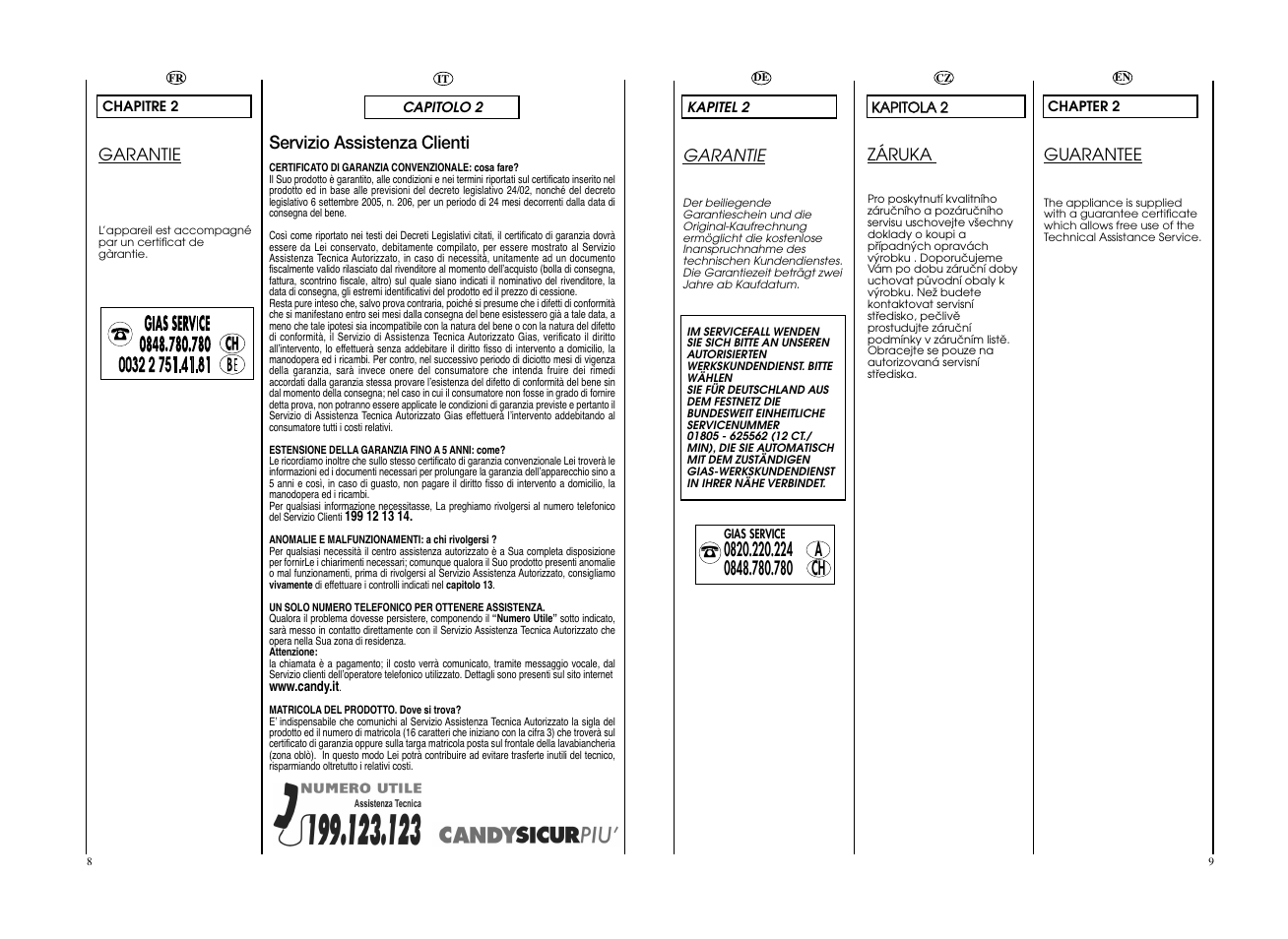 Candy CO 107F__L1-S User Manual | Page 5 / 41