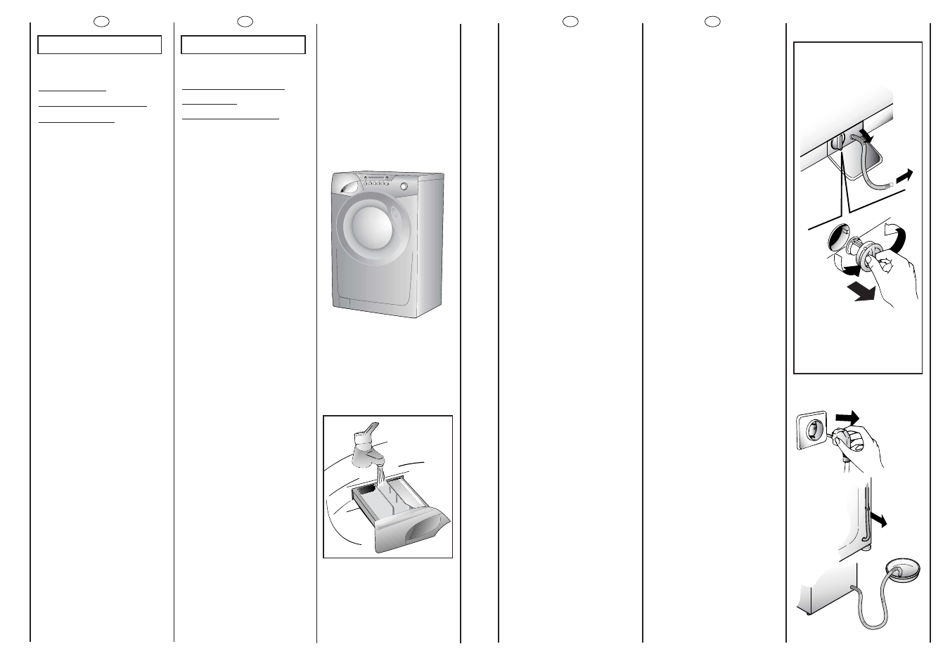 Cleaning and routine maintenance, Limpieza y mantenimiento ordinario | Candy GO W264D-12S User Manual | Page 24 / 29
