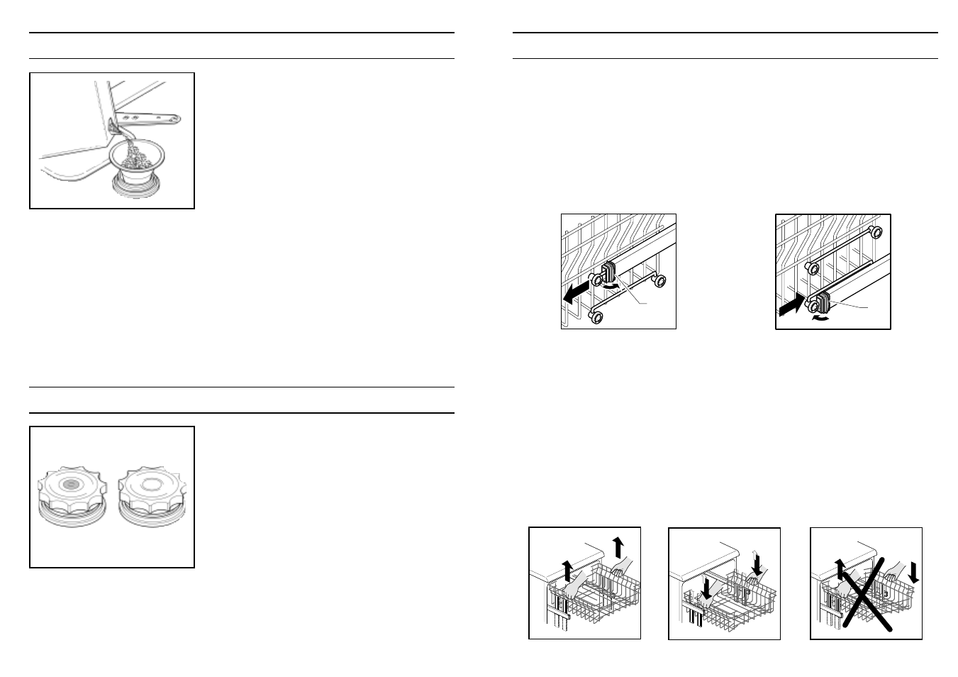 Caricare il sale, Indicatore di riempimento sale, Regolazione del cestello superiore | Candy CI 7950 BD User Manual | Page 5 / 77
