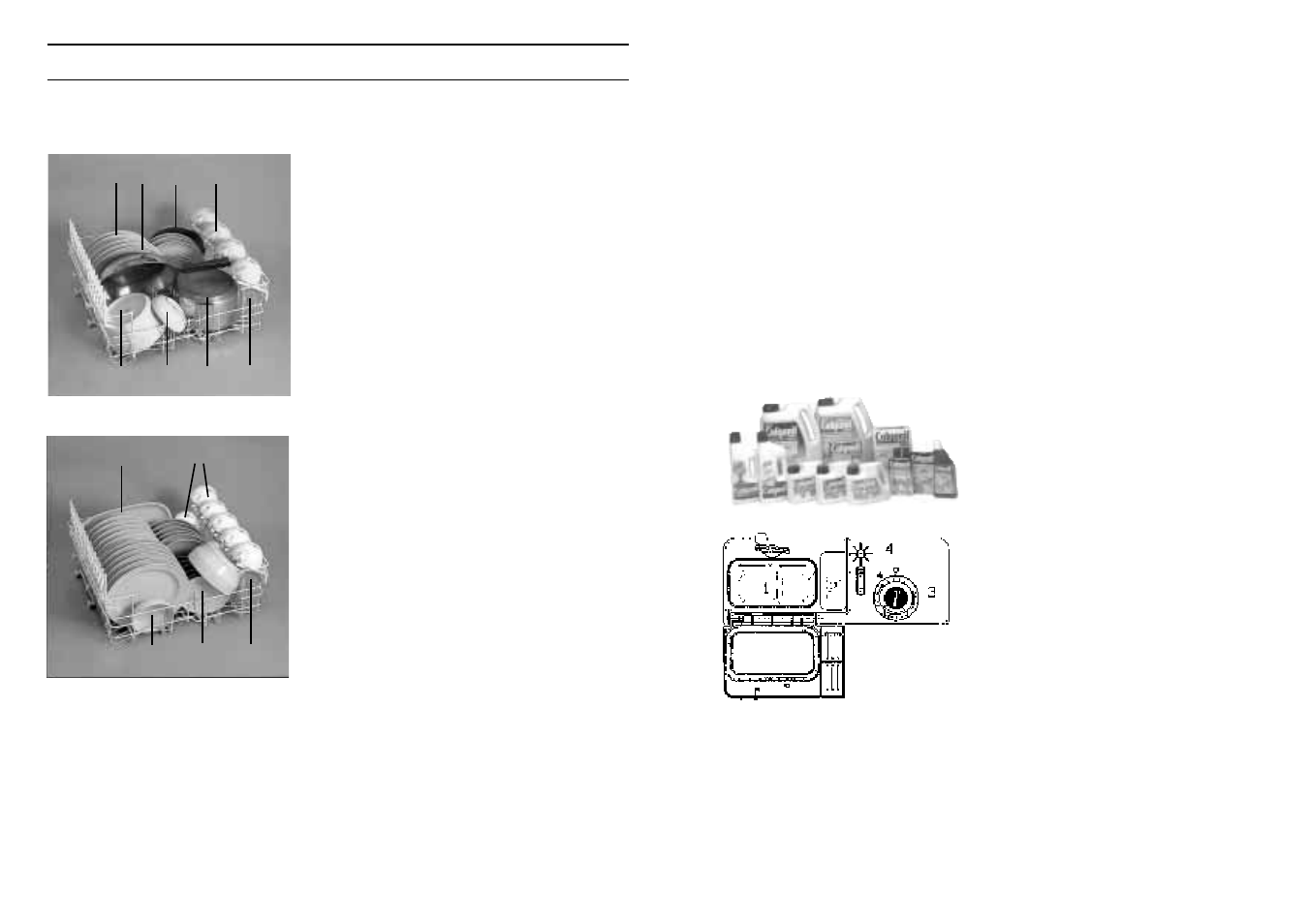 Información para laboratorios de prueba, Carga de detergente y abrillantador | Candy CI 7950 BD User Manual | Page 50 / 77