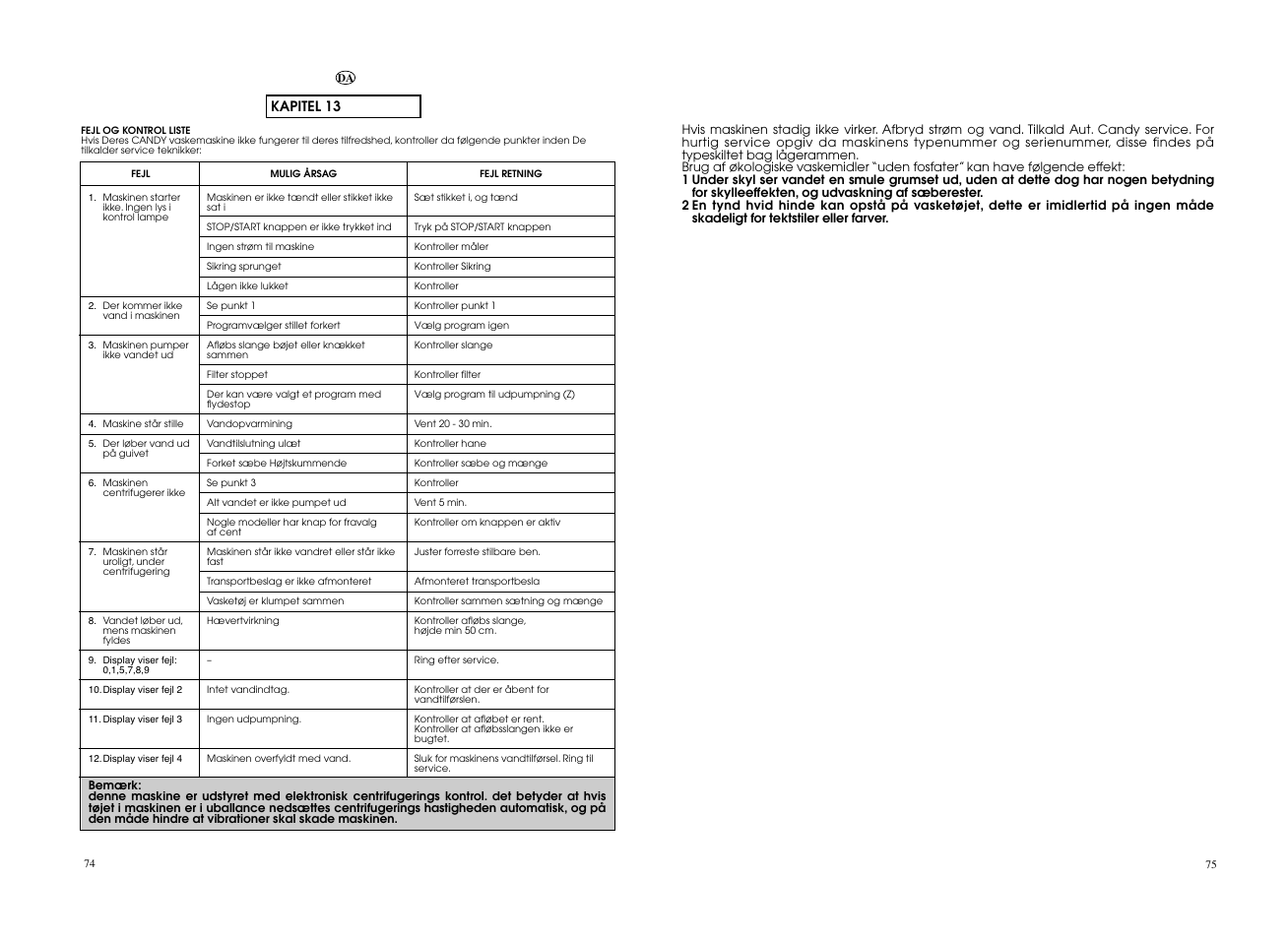 Candy GO 148DF__L-S User Manual | Page 38 / 41