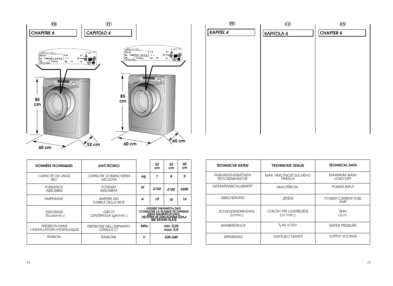 Candy EVO 1673DW-S User Manual | Page 8 / 41