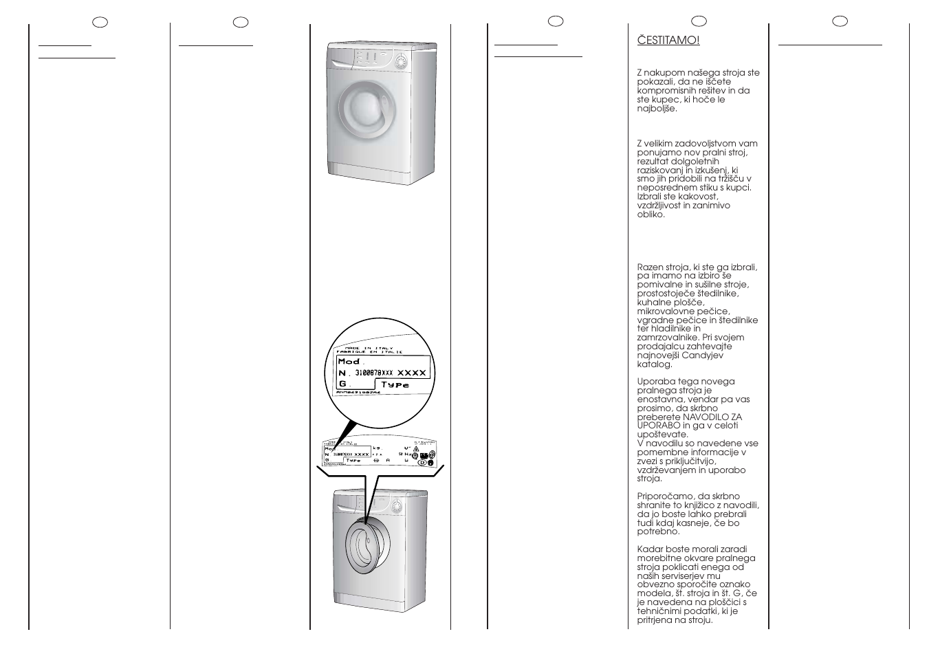 Candy CM2166-86S User Manual | Page 2 / 41