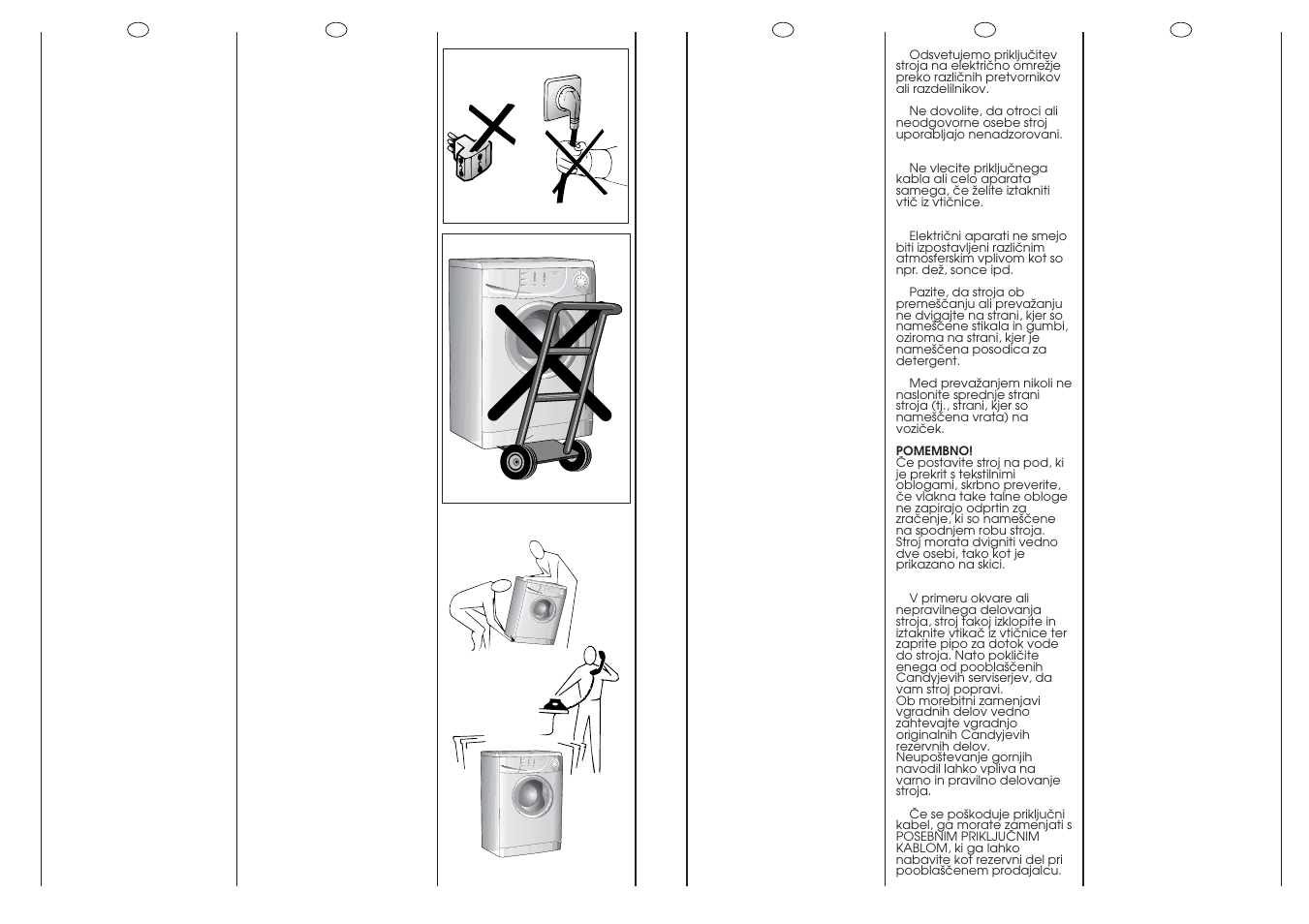 Candy CM2166-86S User Manual | Page 7 / 41