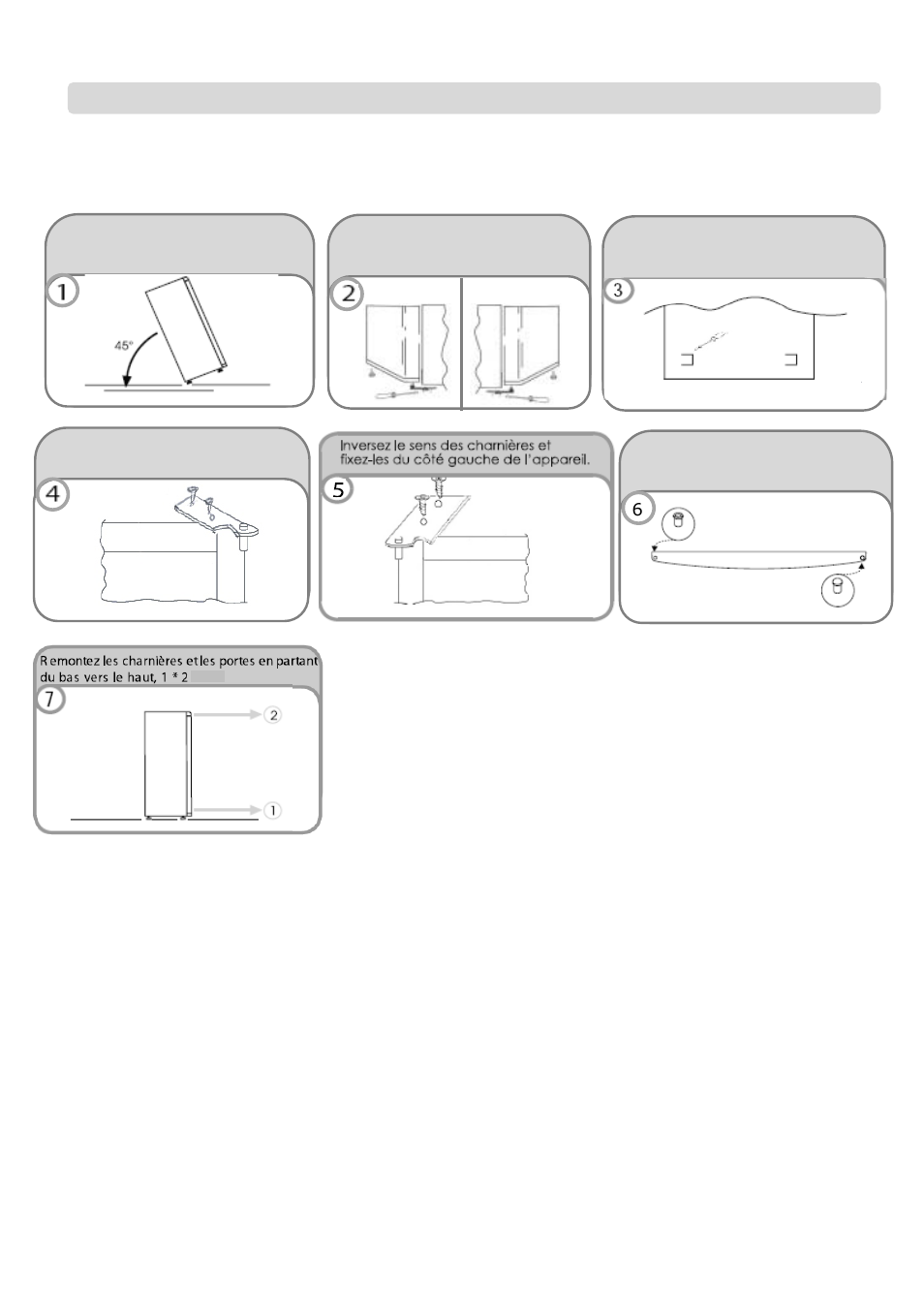 Inverser le sens d'ouverture des portes | Candy CFZE 5485 W User Manual | Page 21 / 87