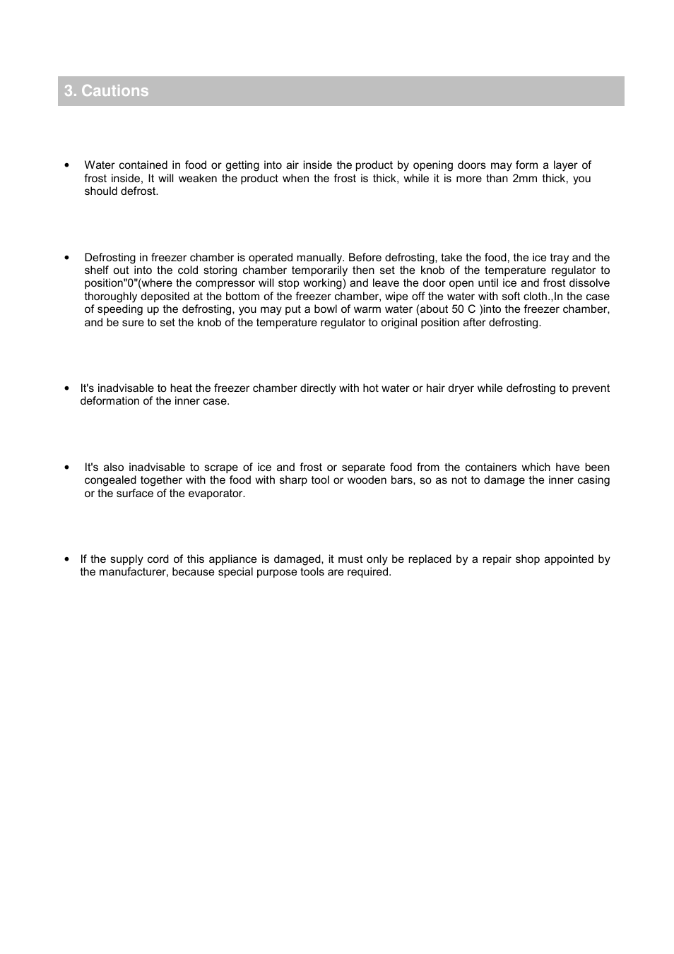 Cautions | Candy CFZE 5485 W User Manual | Page 5 / 87