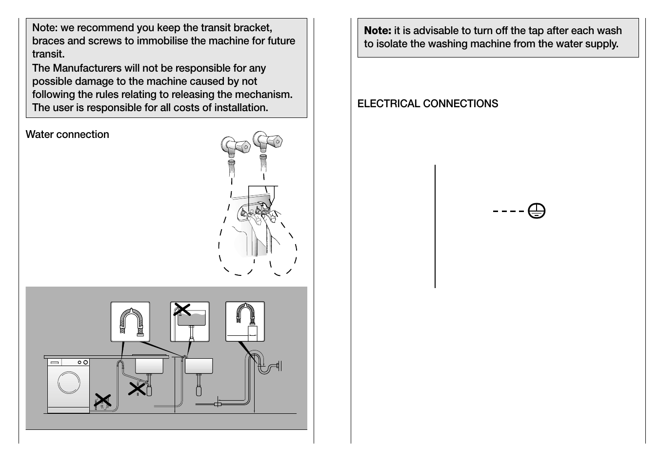 Electrical connections | Candy LB DOUBLE QUICK 131 User Manual | Page 14 / 17