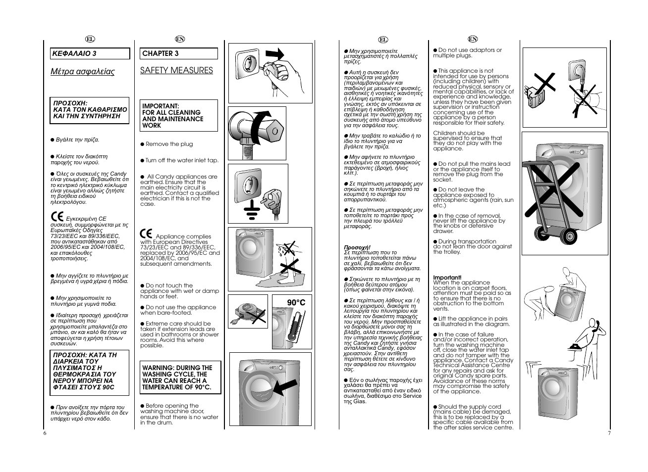 Safety measures | Candy GO 106DF__L1-S User Manual | Page 4 / 21