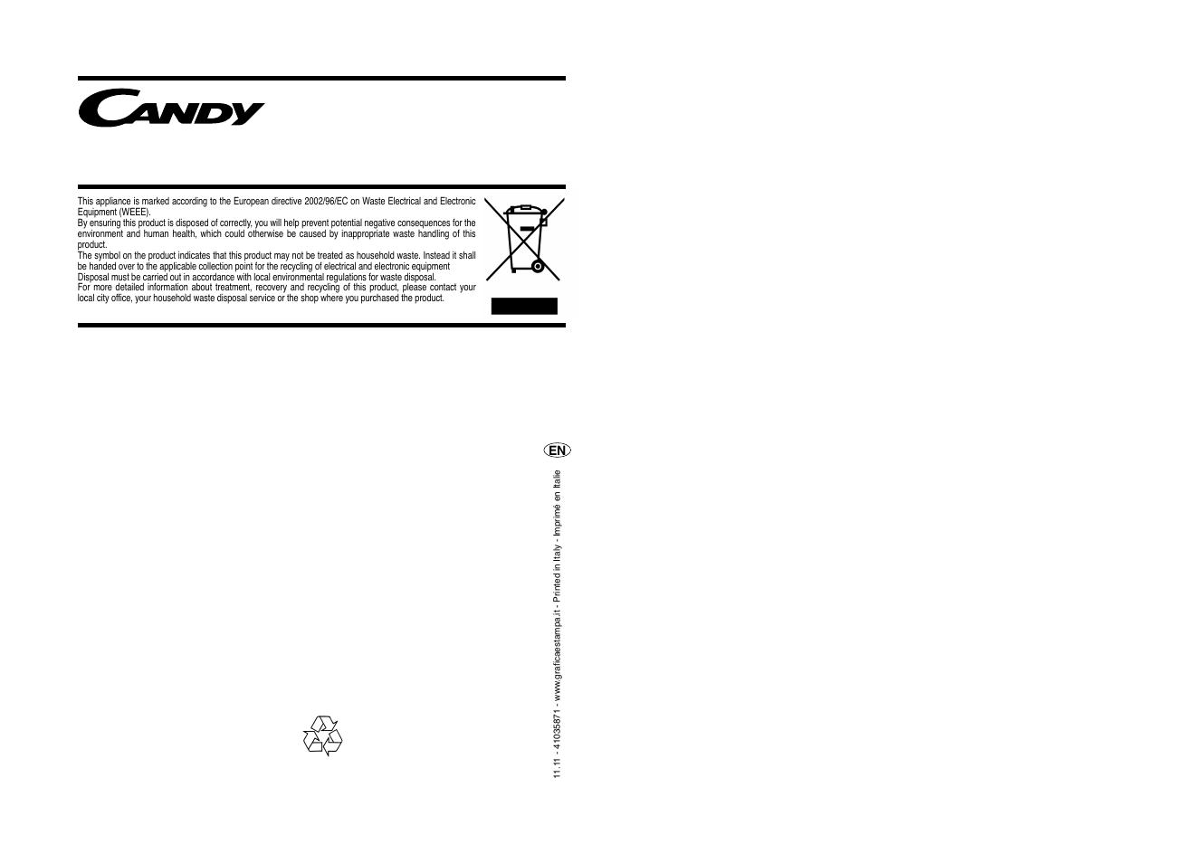 Candy GOF662S__L1-80 User Manual | Page 17 / 17