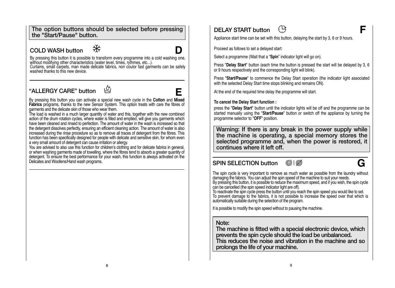 Candy GOF662S__L1-80 User Manual | Page 5 / 17