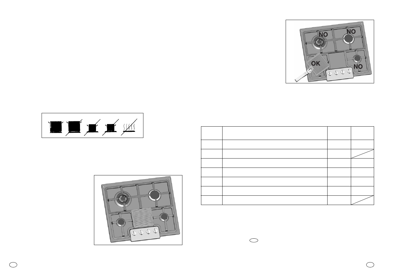 Instruction d’utilisation optimale, Accessoire gril, Utilisation du foyer vitroceramique | Candy PG46SQX User Manual | Page 12 / 33