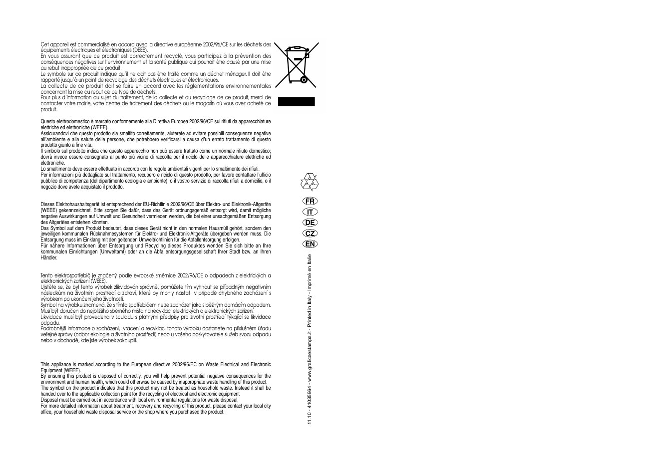 Candy GO 127DF__L1-S User Manual | Page 41 / 41