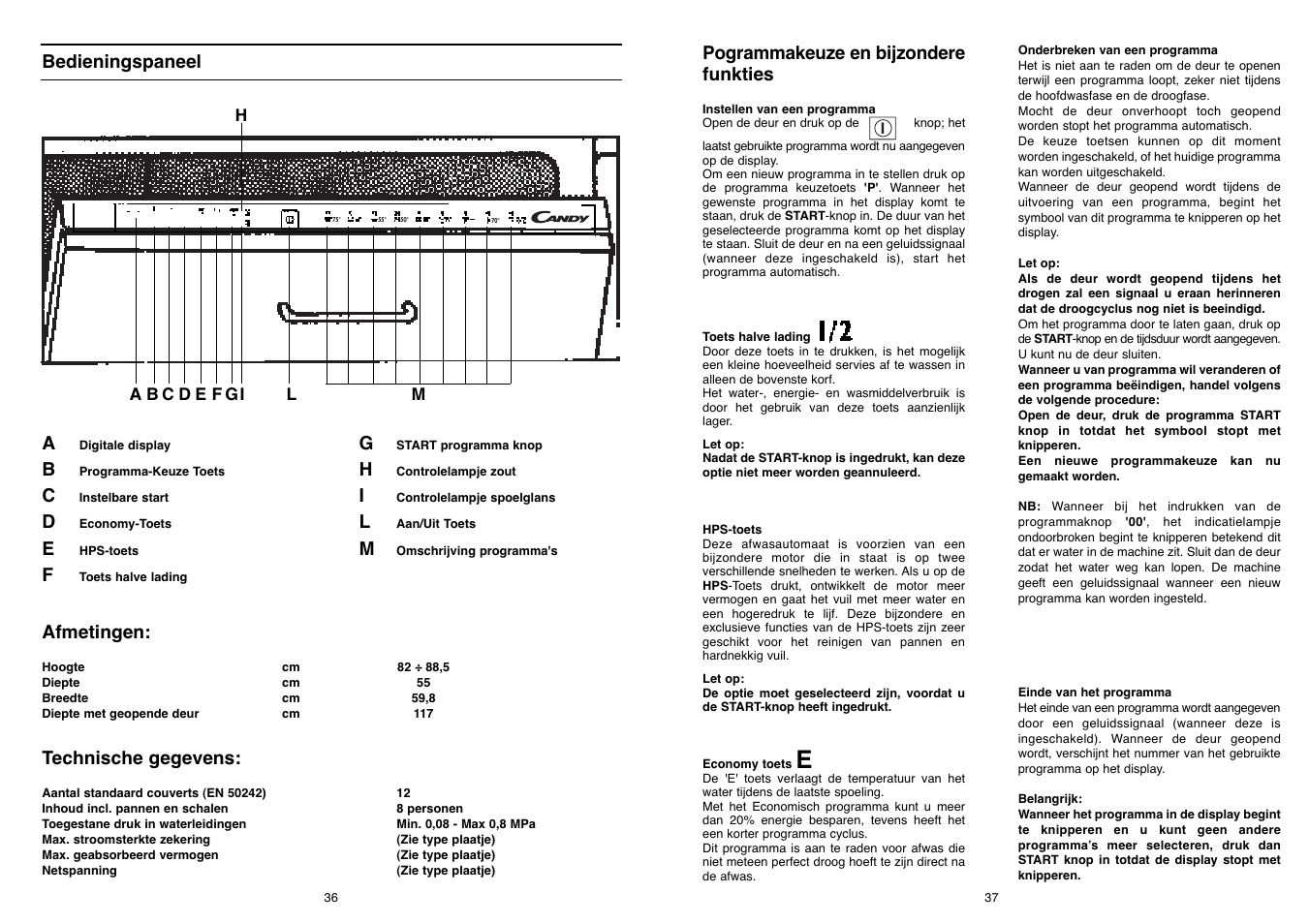 Candy DFI 105 T User Manual | Page 19 / 49