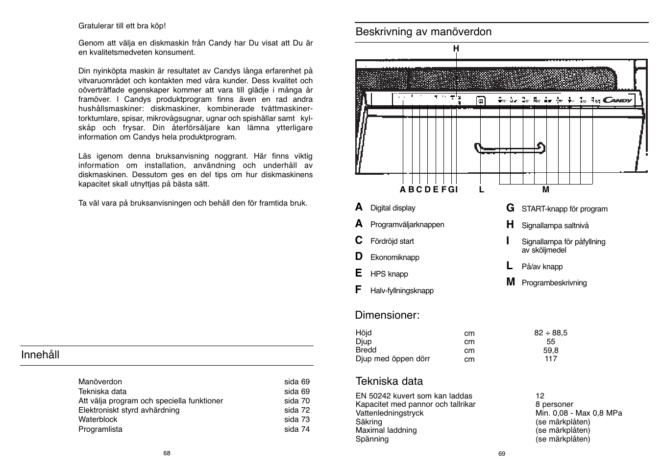 Candy DFI 105 T User Manual | Page 35 / 49