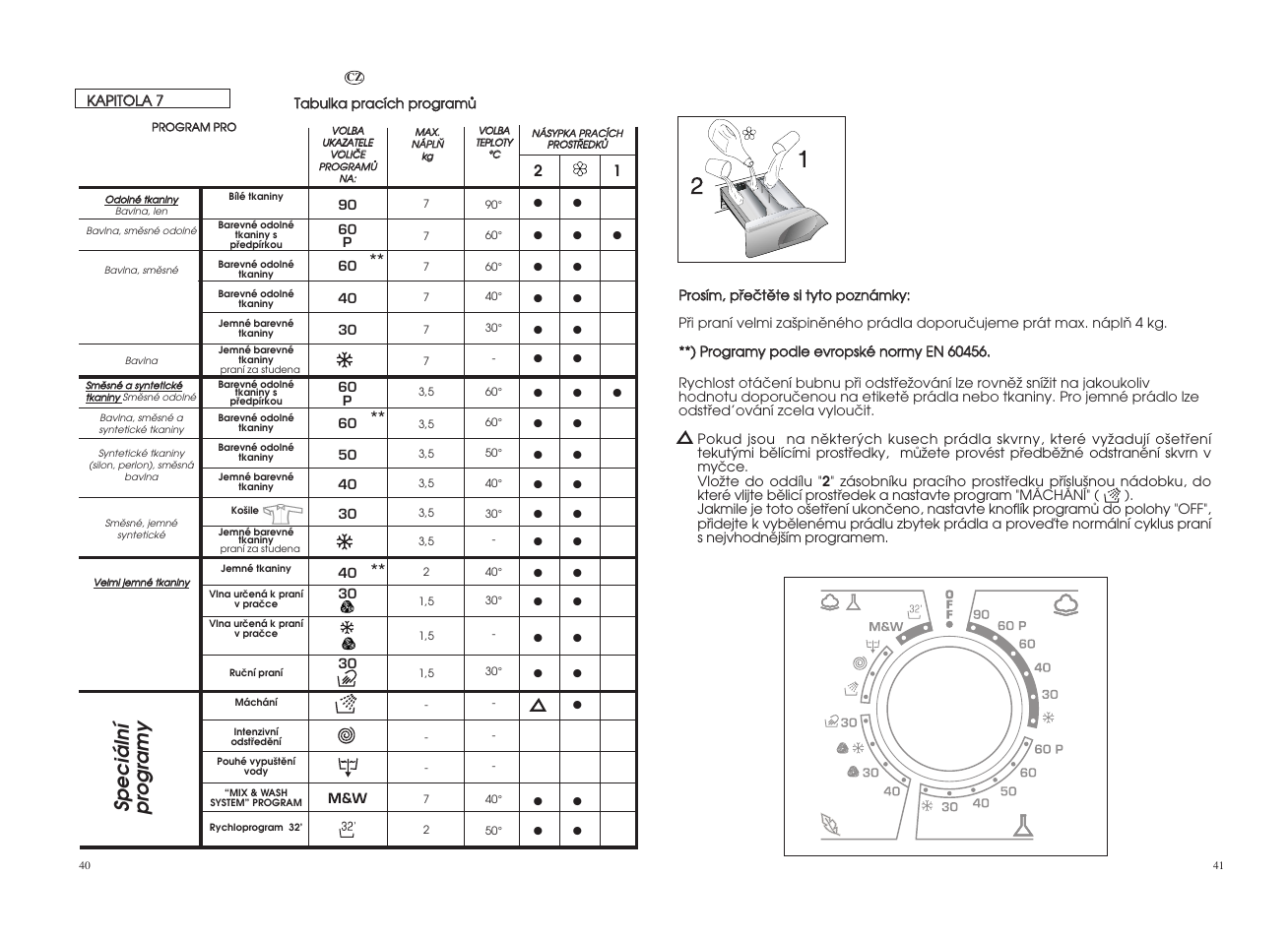 Speciální pr ogramy | Candy GO 127-18S User Manual | Page 21 / 41