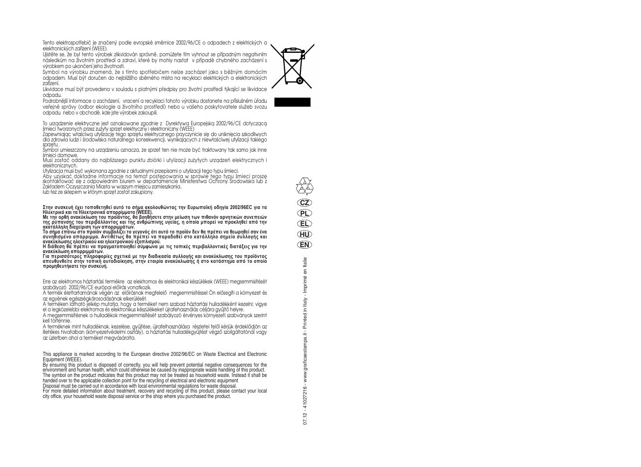 Candy GO 127-18S User Manual | Page 41 / 41