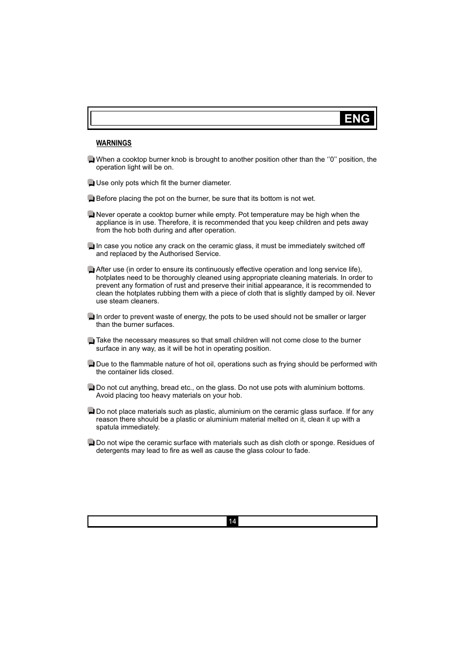 Candy PCV 604 C User Manual | Page 16 / 24