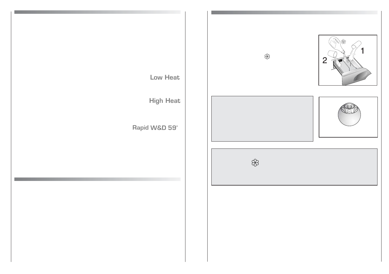 Detergent drawer | Candy GO W464-80 User Manual | Page 10 / 21