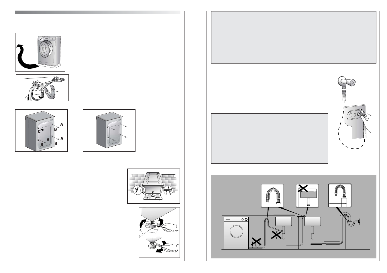 Setting up + installation | Candy GO W464-80 User Manual | Page 18 / 21