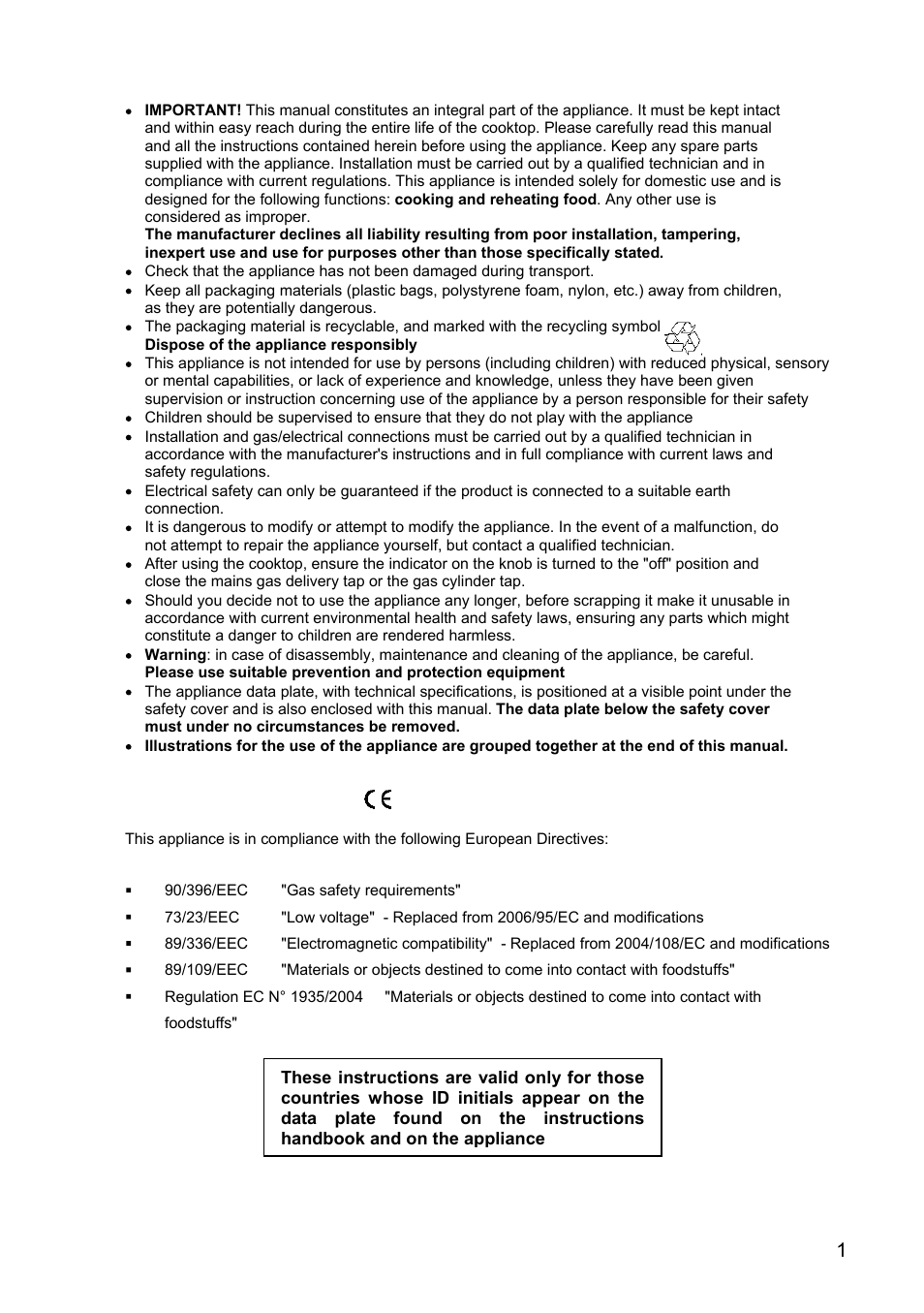 Candy PG 905 AMX User Manual | Page 3 / 16