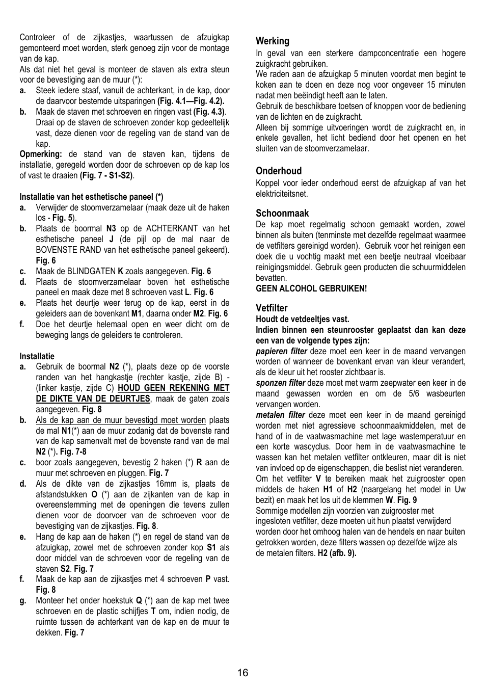 Candy CBP 62 W User Manual | Page 16 / 36