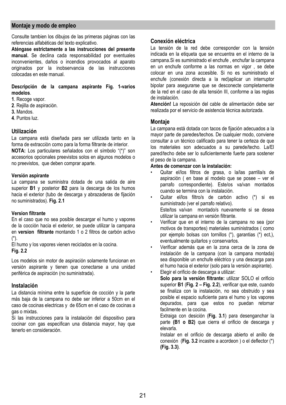 Candy CBP 62 W User Manual | Page 21 / 36