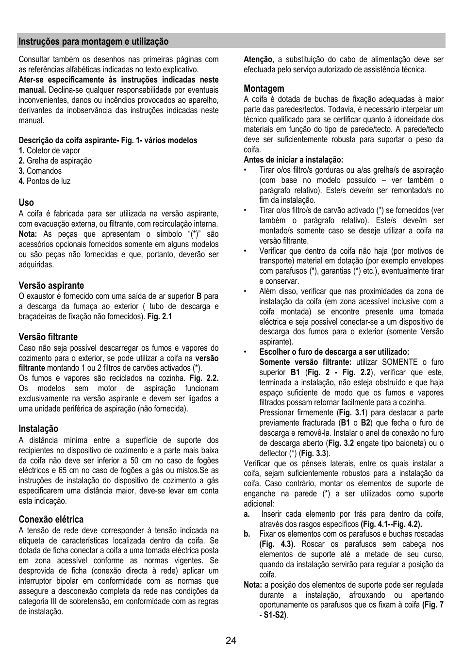 Candy CBP 62 W User Manual | Page 24 / 36